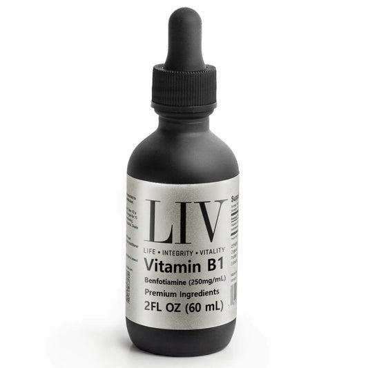 Vitamin B1 Thiamine Liquid Metabolic Booster (Benfotiamine 250mg, 60 servings)
