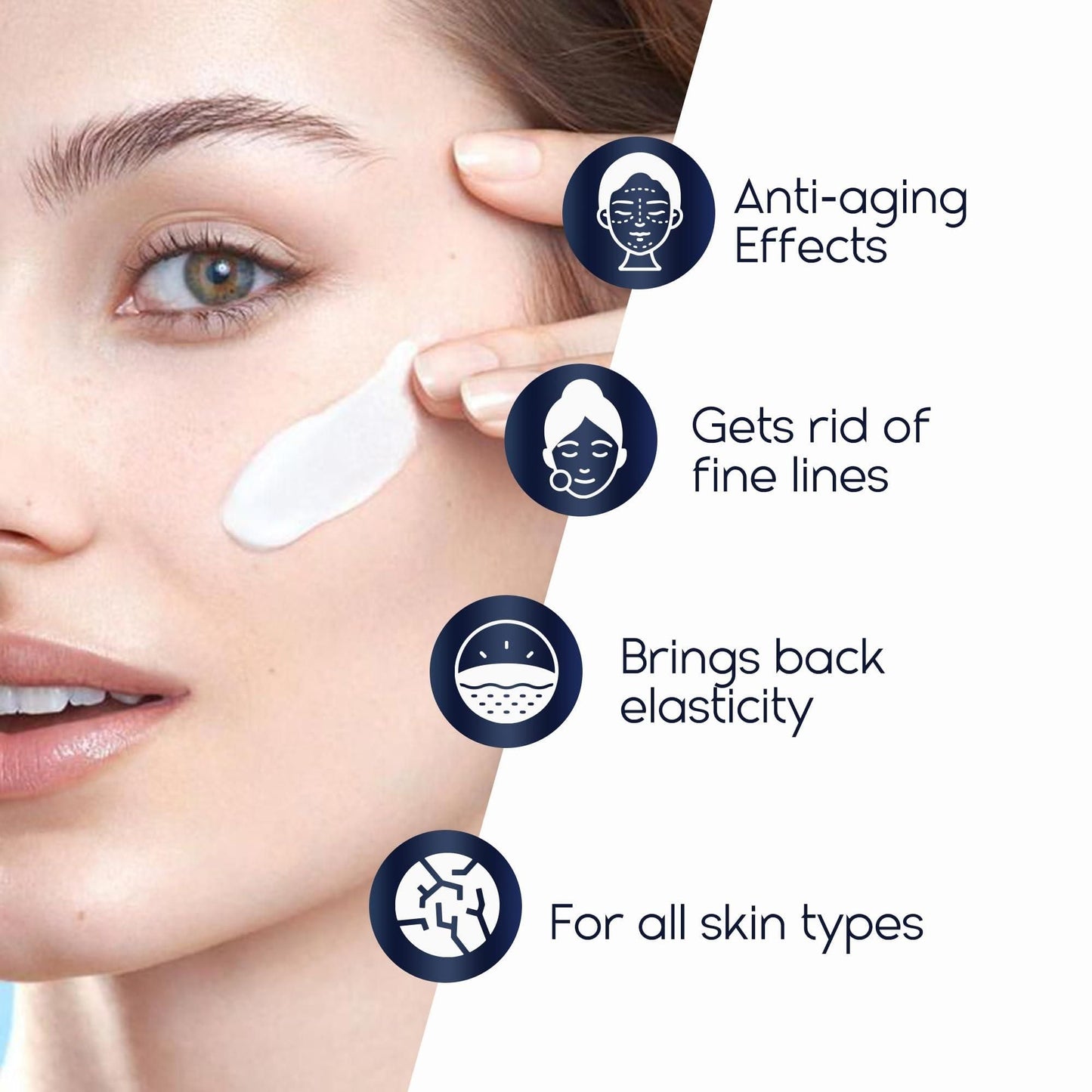 Night Cream for Women Anti aging Retinol Night Cream for Face Wrinkle Cream for Women Overnight Collagen Repair Hyaluronic Acid Face Moisturiser with Niacinamide Peptides Made in Italy