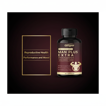 Man Plus Extra Strength 8050mg 2 Pack | 120 Capsules | Reproductive Health Performance and Blood Flow | Exp 2028