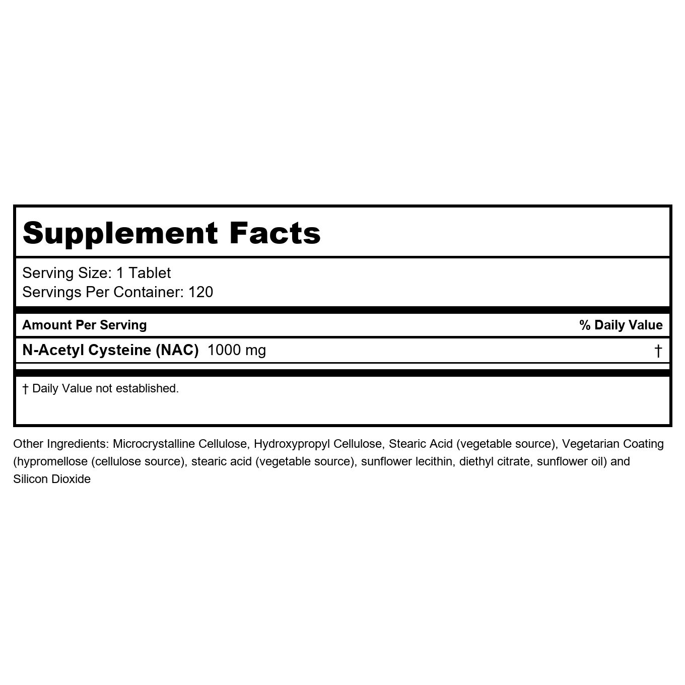 Now Foods NAC 1000 mg 120 Tablets - 0185