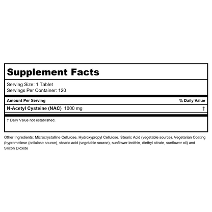Now Foods NAC 1000 mg 120 Tablets - 0185