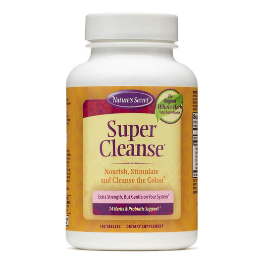 Super Cleanse by Natures Secret | Herbal and Probiotic Support 100 Tablets