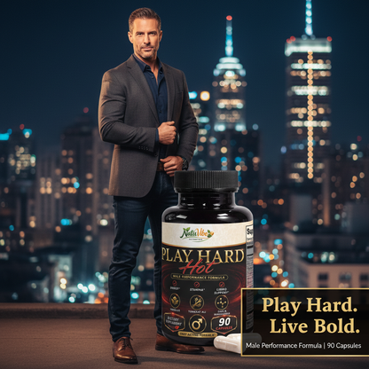 Play Hard Hot – Male Performance Formula | Libido, Stamina & Energy | Tribulus, Tongkat Ali & Horny Goat Weed | 90 Caps