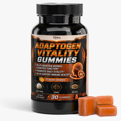 Adaptogen Lion's Mane Mushroom Supplements - Vitality Gummies 30ct