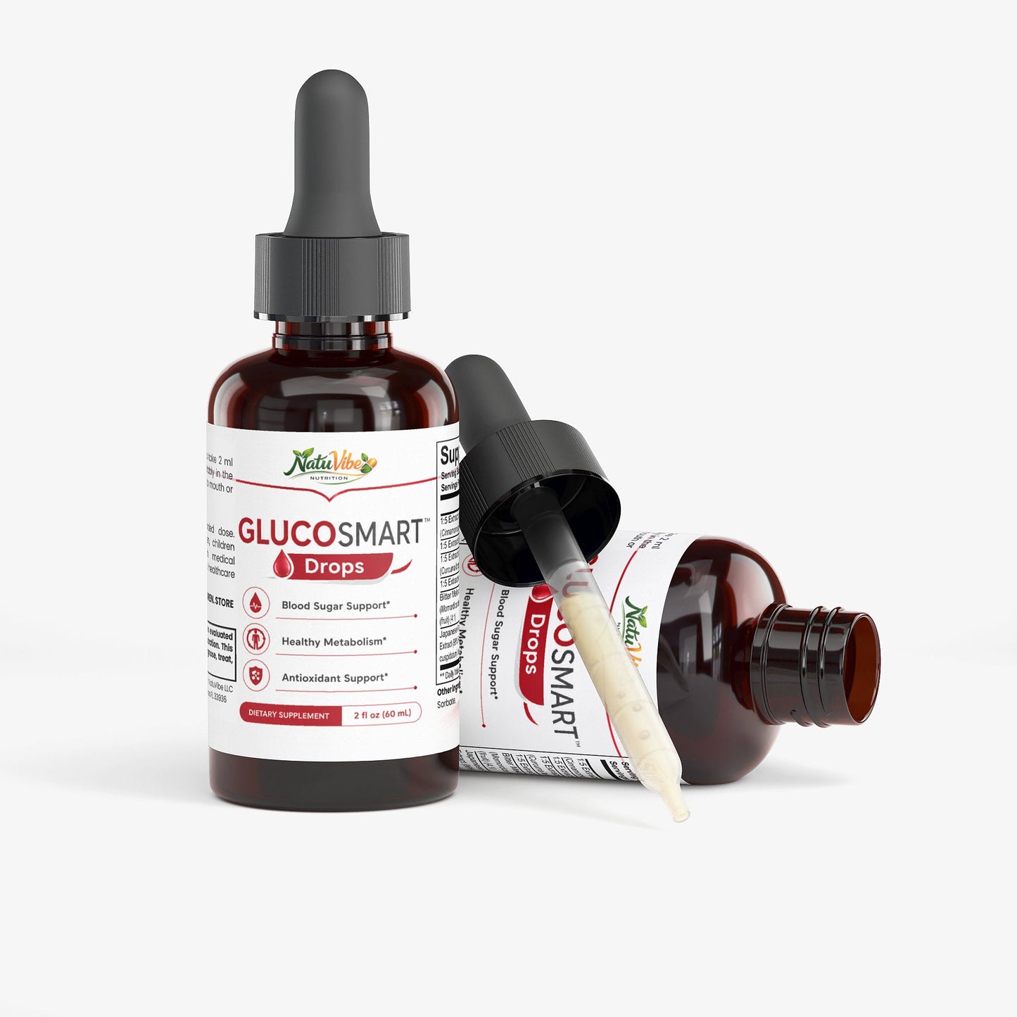 GlucoSmart Drops 2-Pack | Blood Sugar Support Supplement | 2 x 60ml
