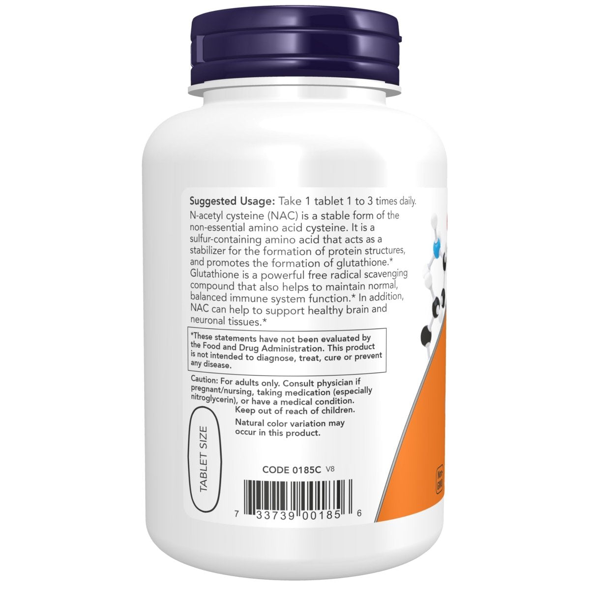 Now Foods NAC 1000 mg 120 Tablets - 0185