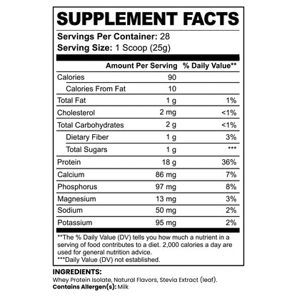 Pure3 100% Whey Protein Isolate (Chocolate)