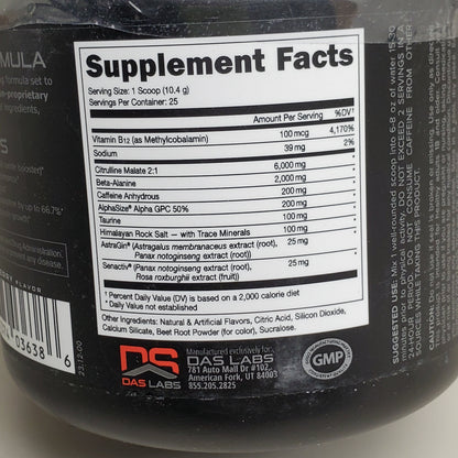 BUCKED UP -  Pre-Workout Blood Raz 25 Serv 9.2 Oz BB 04/26 Dietary Supplement