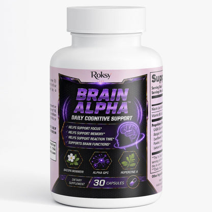 Brain Alpha 30 Days Supply Daily Cognitive Support, Brain Health supplement