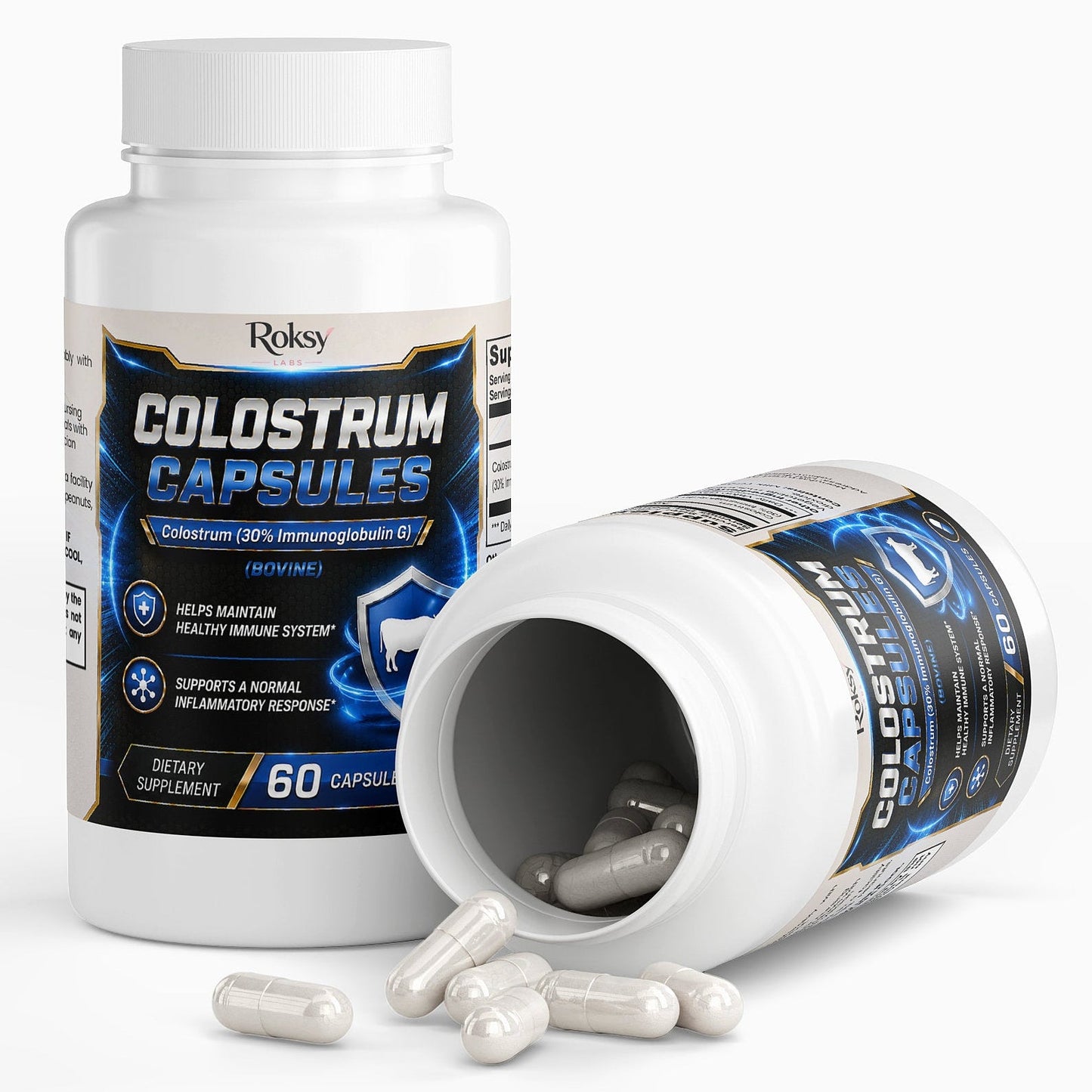 Colostrum Capsules, Immune Support Supplement 60 Days Supply Inflammation Relief
