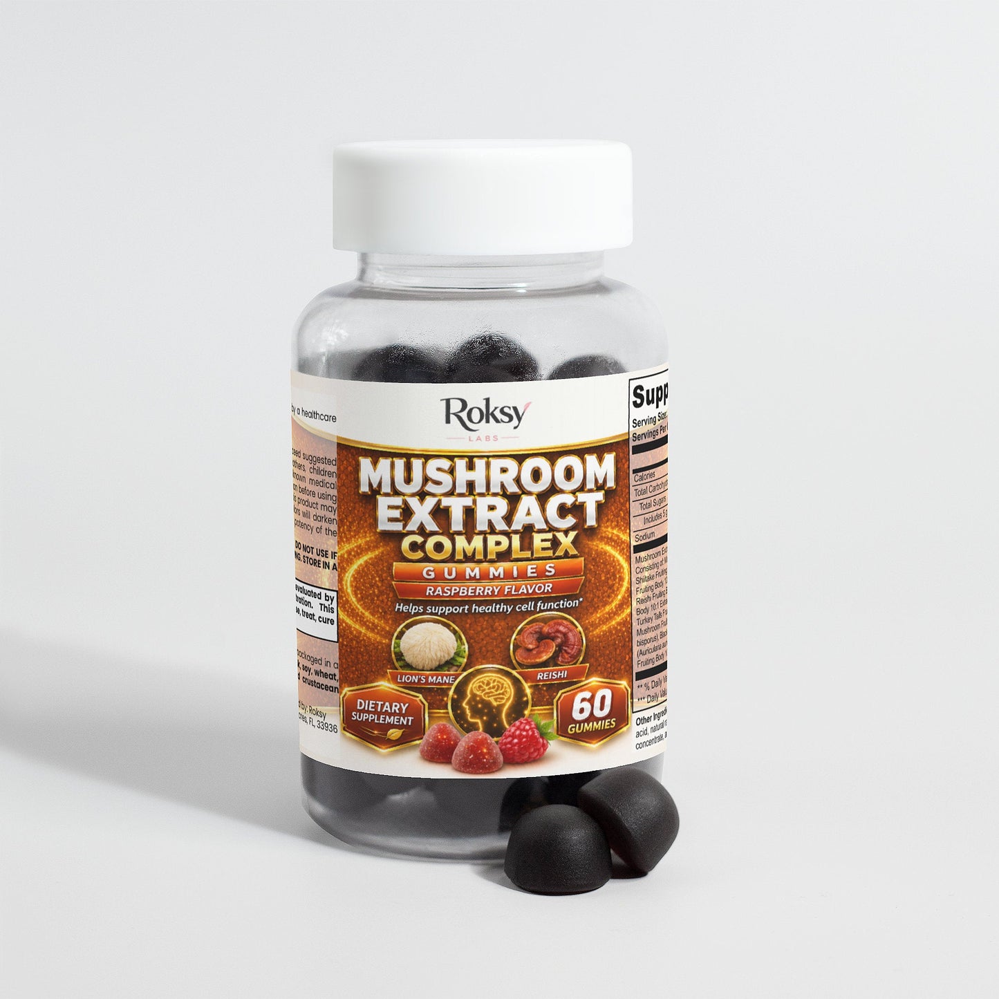 Mushroom Gummies for Enhanced Wellness Support | Mushroom Extract Complex 60ct