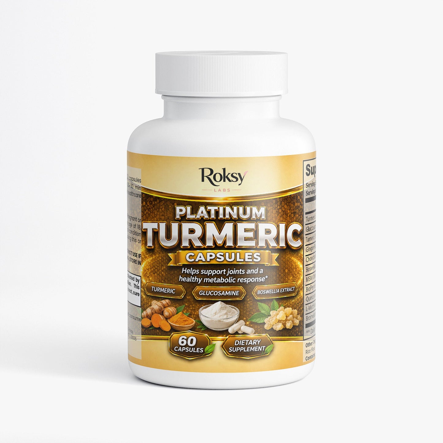 Platinum Turmeric Capsules for Joint Support 60 ct