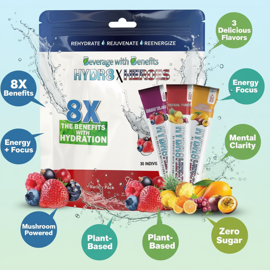 24 Count Variety Pack Mushroom Infused Hydration | 3 Flavors