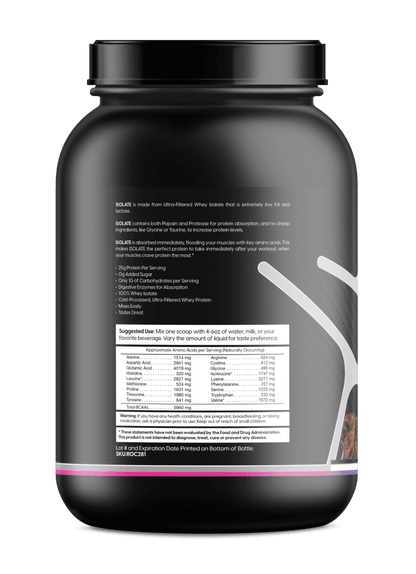 Whey Isolate Protein – Chocolate 2LB