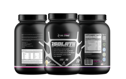 Whey Isolate Protein Vanilla 2LB | 26g Protein, Zero Sugar | ONE ZTRIKE by ZNETICS