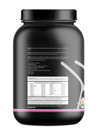 Whey Isolate Protein Vanilla 2LB | 26g Protein, Zero Sugar | ONE ZTRIKE by ZNETICS